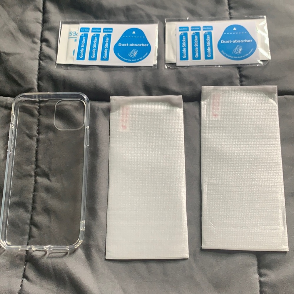 phone case, 2 screen protectors